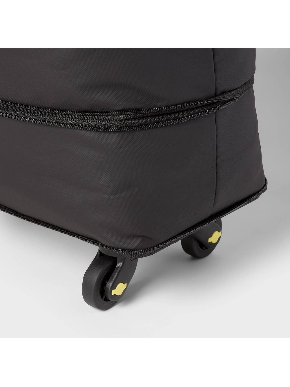Black Convertible Collapsable Tote with Wheels - Picture 3 of 4